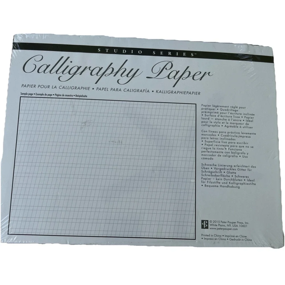 CALLIGRAPHY PAPER Studio Series 50 Sheets 90 lbs Lightly Ruled for‎ Practice